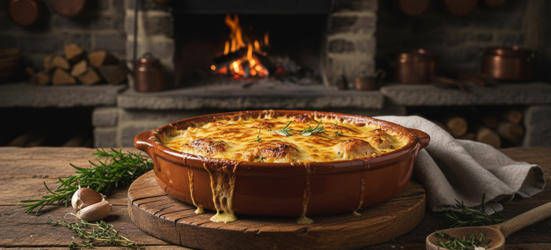 découvrez ce gratin savoureux au blanc de poulet et crème, un plat réconfortant qui rappelle les repas traditionnels de grand-mère, parfait pour les soirées d’hiver froides et cosy.