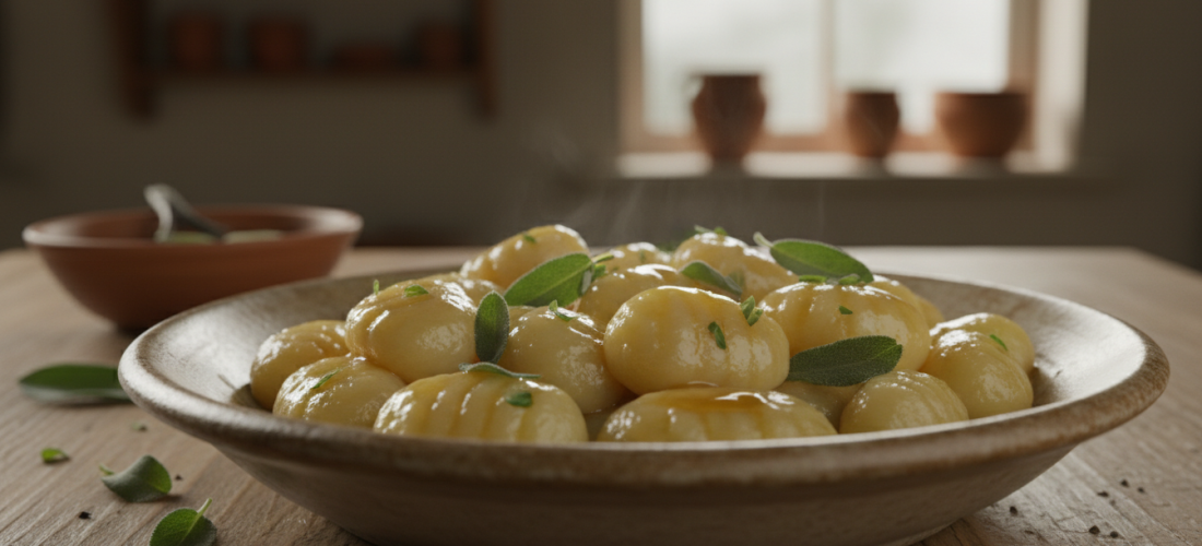 découvrez nos gnocchis maison d'hiver, fondants et parfumés à la sauge, une recette simple et savoureuse qui dépasse de loin les gnocchis du supermarché.