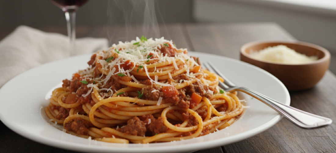découvrez comment ces spaghettis bolognaise transforment une soirée ordinaire en un festin réconfortant, parfait à savourer encore et encore.