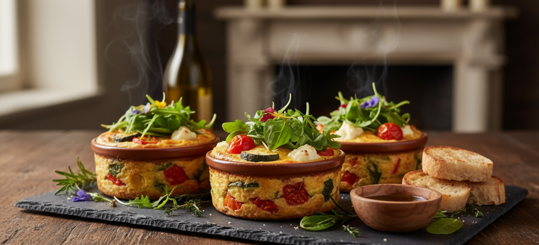 découvrez notre recette de clafoutis salé savoureux, mêlant légumes frais croquants et fromage de chèvre crémeux pour un plat gourmand et équilibré.