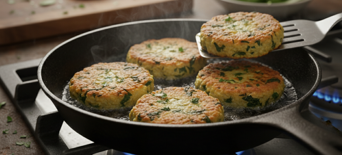 apprenez à transformer la polenta en délicieuses galettes aux épinards, un plat gourmand, original et riche en saveurs surprenantes.