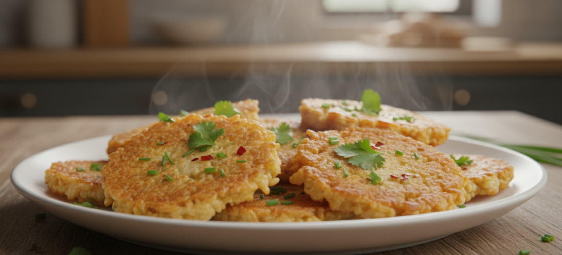 savourez une galette croustillante faite de riz cuit, renfermant un cœur fondant et délicieux qui éveillera vos papilles à chaque bouchée.