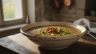apprenez à préparer une soupe aux champignons de paris légère et savoureuse, parfaite pour un repas sain et réconfortant.