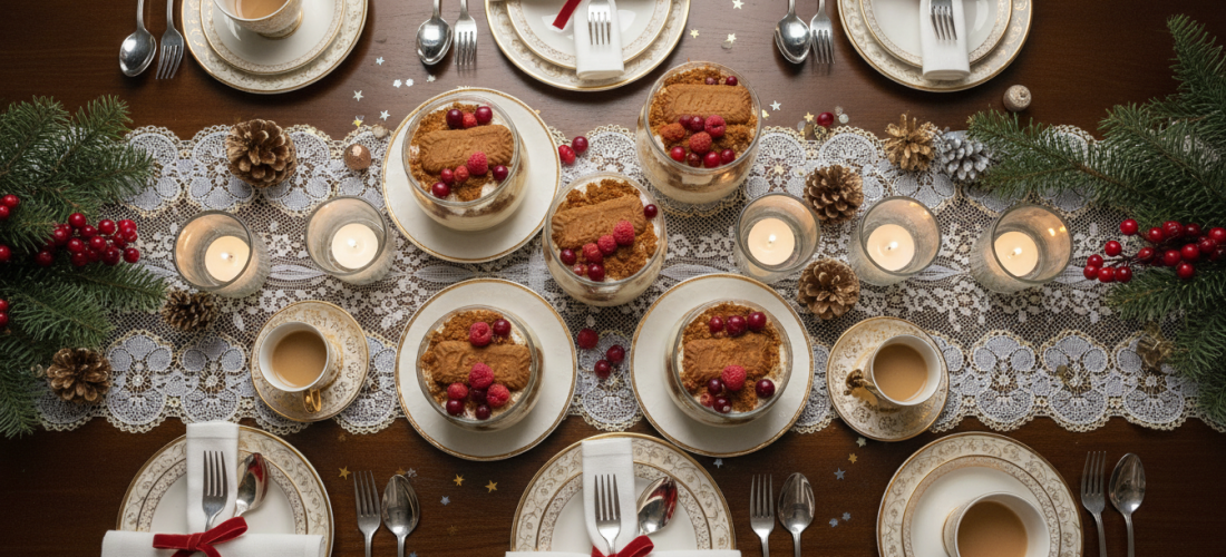 découvrez notre recette facile et gourmande de tiramisu de noël sans cuisson, alliant la douceur du mascarpone et le croquant des spéculoos pour un dessert fondant et festif.