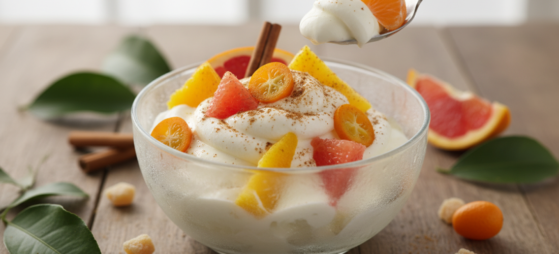 savourez notre yaourt glacé mangue-clémentine, un dessert hivernal rapide et facile à préparer en seulement 5 minutes, parfait pour des pauses gourmandes et rafraîchissantes.