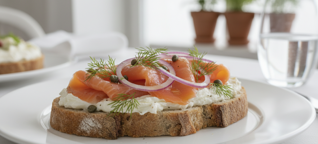 découvrez la tartine gourmande délice marin, alliant fromage frais onctueux et saumon fumé délicat pour un goût frais et raffiné, parfait pour un repas léger et savoureux.
