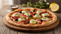 savourez une pizza délicieuse alliant fromage de chèvre frais et saveurs authentiques de majorque pour un délice méditerranéen unique.