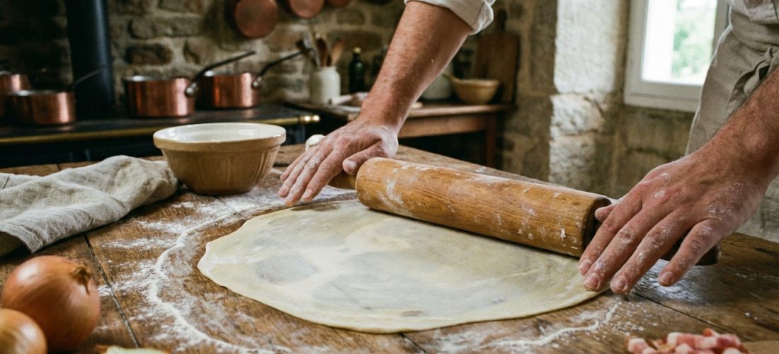 découvrez notre délice d'alsace, une tarte flambée gourmande garnie d'oignons caramélisés et de fromage fondant pour un voyage culinaire authentique et savoureux.