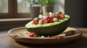 découvrez notre recette simple et gourmande de délice d'avocat farci à la tomate et au fromage, parfaite pour un repas sain et savoureux.