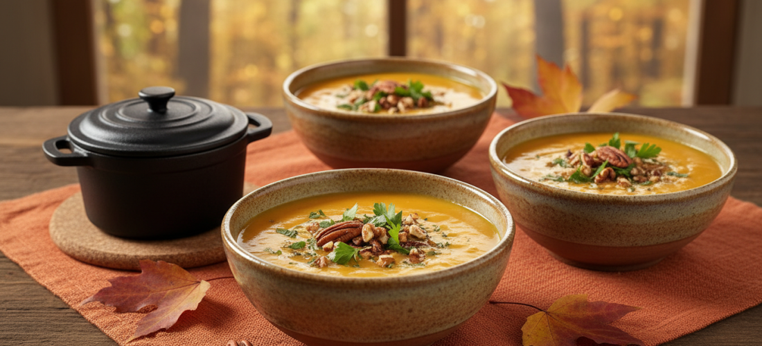 découvrez notre recette facile de soupe de potimarron au fromage de chèvre fondant, parfaite pour savourer un délice d'automne chaleureux et réconfortant.