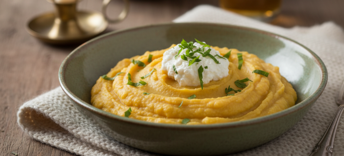 découvrez notre recette savoureuse de purée de rutabaga à la coriandre et fromage frais, un plat onctueux et parfumé pour régaler vos papilles.