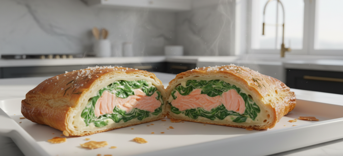découvrez notre recette gourmande et légère de délice feuilleté au saumon frais et épinards, parfaite pour un repas savoureux et équilibré.