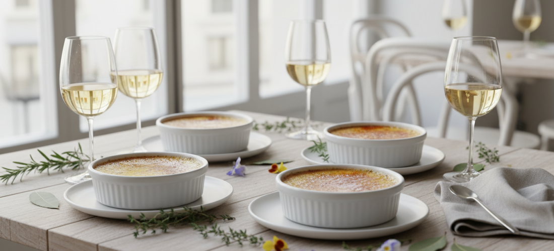découvrez notre recette gourmande et raffinée de crème brûlée au vin blanc, un délice léger qui allie douceur et élégance pour surprendre vos papilles.