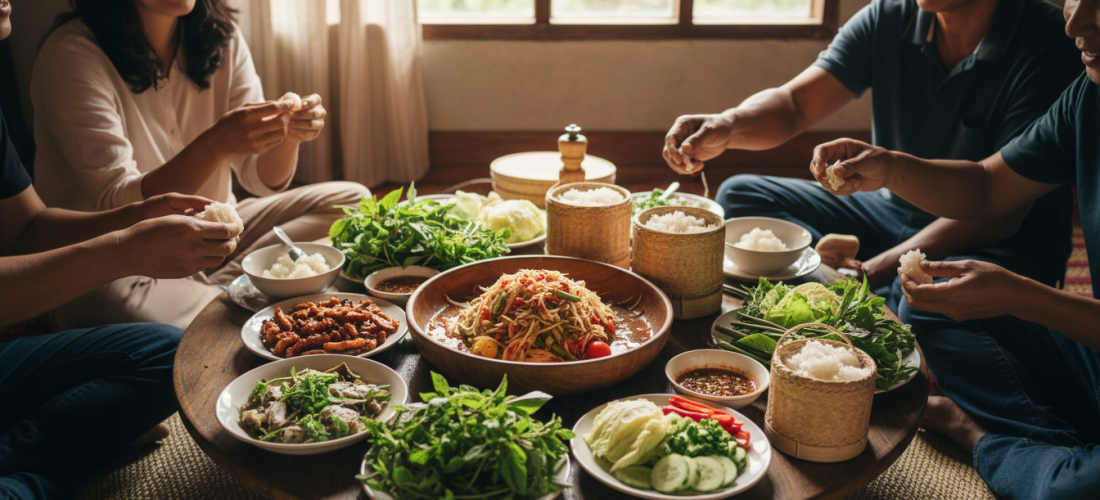 découvrez la fraîcheur exotique avec notre salade légère de papaye verte, une spécialité authentique venue tout droit du laos, parfaite pour un repas sain et savoureux.