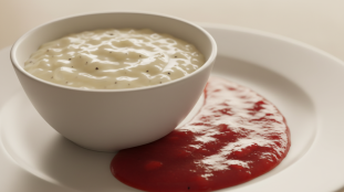 découvrez notre riz au lait à la vanille onctueux, sublimé par un coulis de fraises frais et léger pour une douceur délicate et savoureuse.