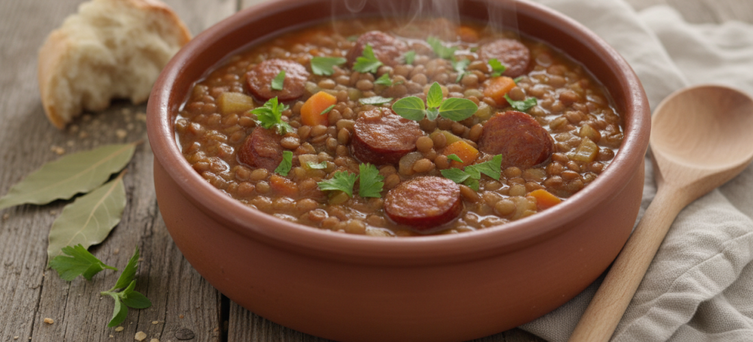 découvrez notre mijoté léger de lentilles parfumé au figatellu, un délice sain alliant saveurs authentiques et bienfaits nutritionnels pour un repas gourmand et équilibré.