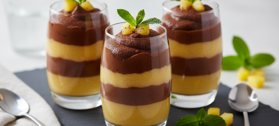 découvrez la recette légère et gourmande de la mousse chocolat-ananas façon croq’kilos, un dessert alliant douceur fruitée et onctuosité chocolatée pour une pause plaisir sans culpabilité.