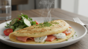 découvrez notre recette gourmande d'omelette au saumon fumé et fromage de chèvre, facile à préparer et parfaite pour un repas savoureux et rapide.