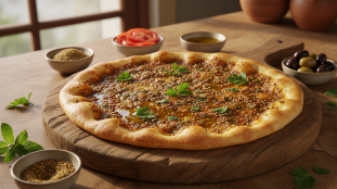 découvrez notre recette simple et rapide de pizza libanaise légère au zahtar, pleine de saveurs authentiques pour un repas délicieux et sain.