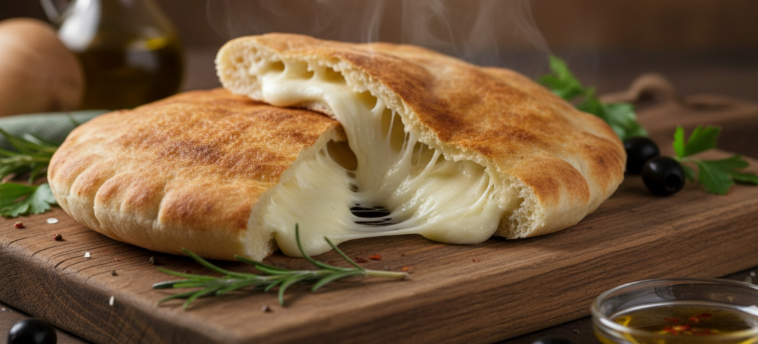 découvrez notre délicieuse recette maison de pita garnie de fromage fondant, parfaite pour un repas savoureux et facile à préparer.