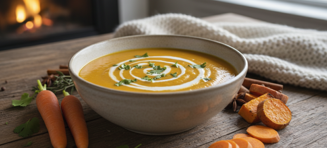 découvrez une recette simple et savoureuse de soupe légère aux carottes et patates douces, parfaite pour un repas sain et réconfortant.