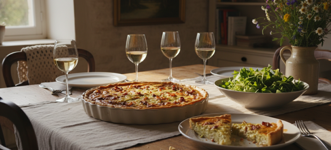 découvrez la recette savoureuse de la tarte aux poireaux, lardons croustillants et fromage frais onctueux, parfaite pour un repas gourmand et réconfortant.