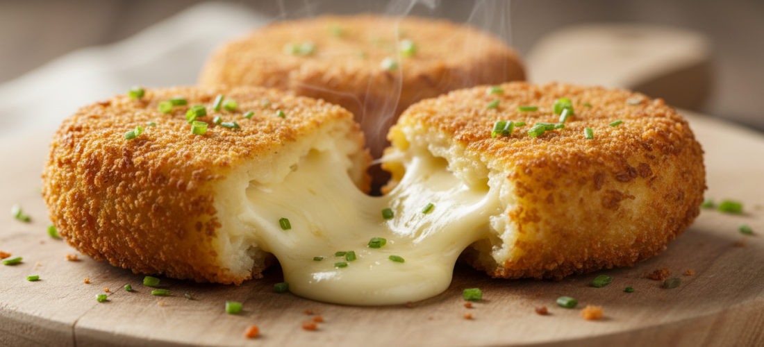 découvrez nos délicieuses croquettes de pommes de terre fondantes, garnies de fromage à raclette fondant, parfaites pour un apéritif gourmand et réconfortant.