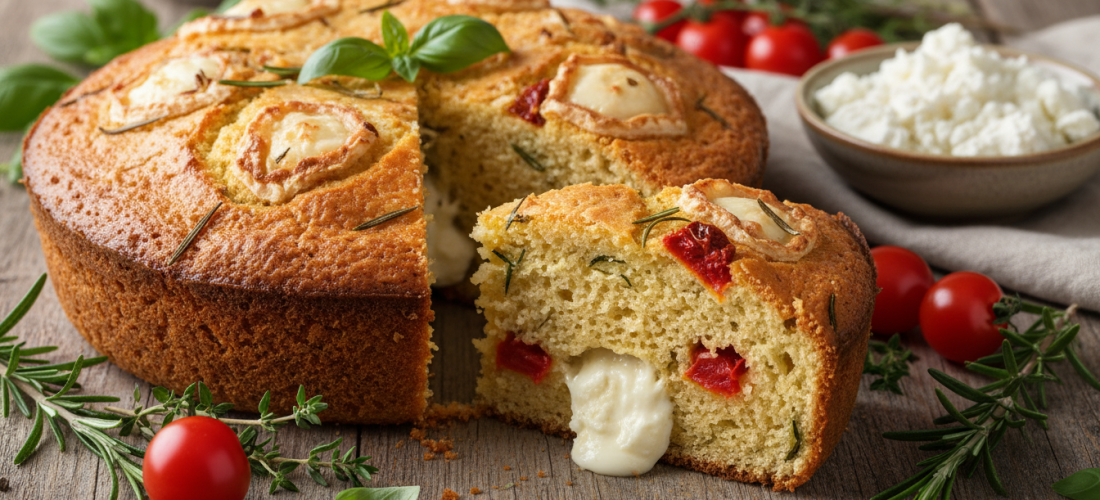 découvrez la recette gourmande du cake provençal au chèvre frais, moelleux et savoureux, idéale pour vos repas en famille ou entre amis.