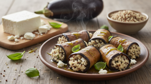 découvrez notre recette savoureuse de cannellonis d’aubergine farcis au quinoa et fromage frais, une alliance parfaite de textures et de saveurs pour un plat sain et gourmand.