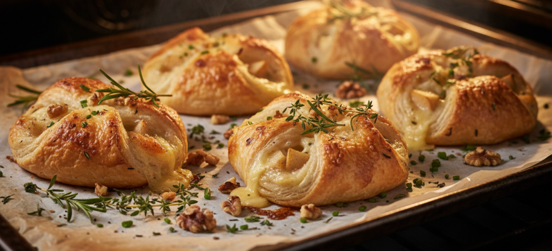 découvrez notre recette gourmande de feuilletés au fromage frais, ail, fines herbes et poires, alliant douceur et saveurs pour un plaisir à savourer à tout moment.