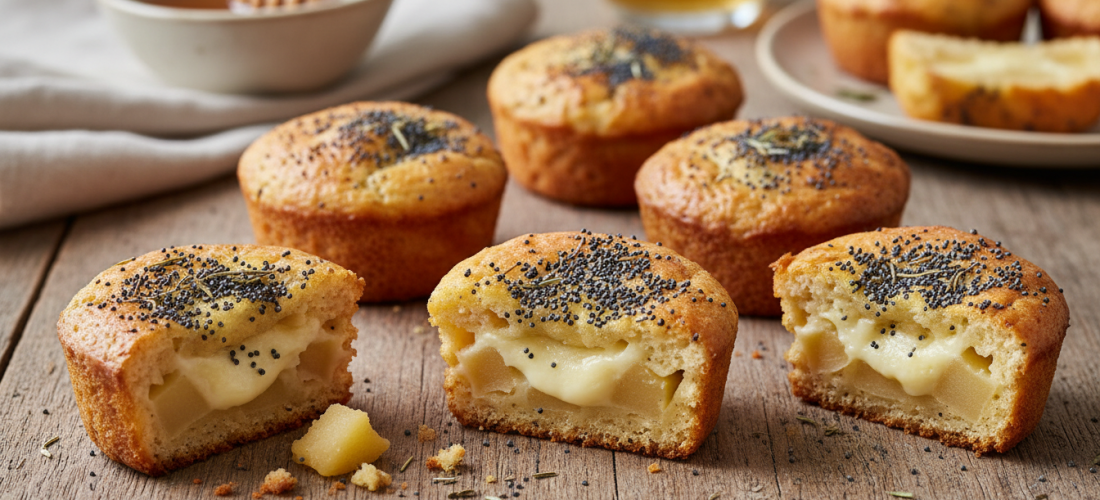 découvrez notre recette gourmande de mini-cakes au fromage, pommes croquantes et graines de pavot, parfaits pour une pause savoureuse et originale.