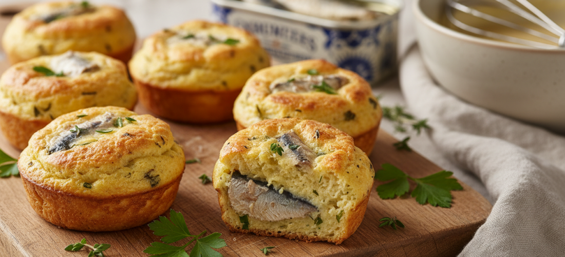découvrez notre recette simple et savoureuse de mini clafoutis légers à la sardine en conserve, parfaits pour un apéritif gourmand et rapide à préparer.