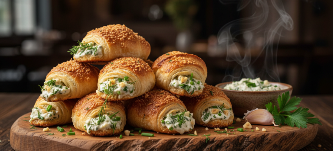 découvrez la recette facile et gourmande des mini croissants apéritifs au fromage, ail et fines herbes, parfaits pour régaler vos invités en toute simplicité.