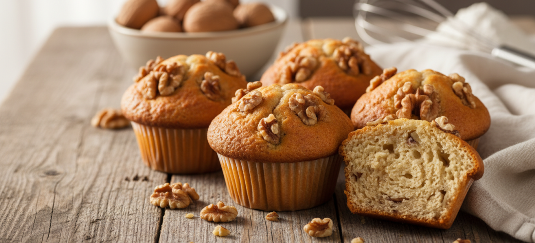 découvrez notre recette simple et rapide de délicieux muffins aux noix, parfaits pour une douceur légère et gourmande à savourer à tout moment.