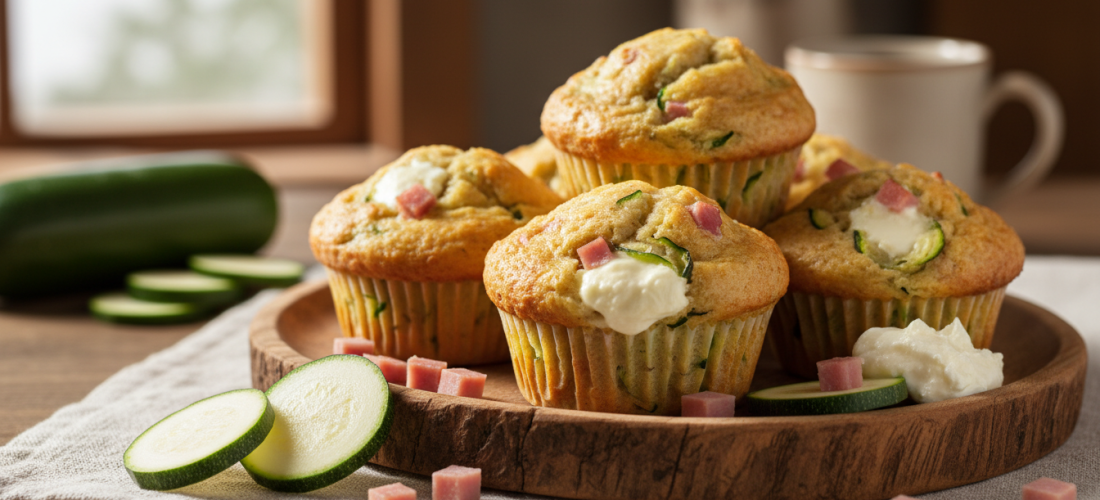 découvrez une recette gourmande de muffins moelleux à la courgette, jambon et fromage frais, parfaits pour un repas savoureux et facile à préparer.