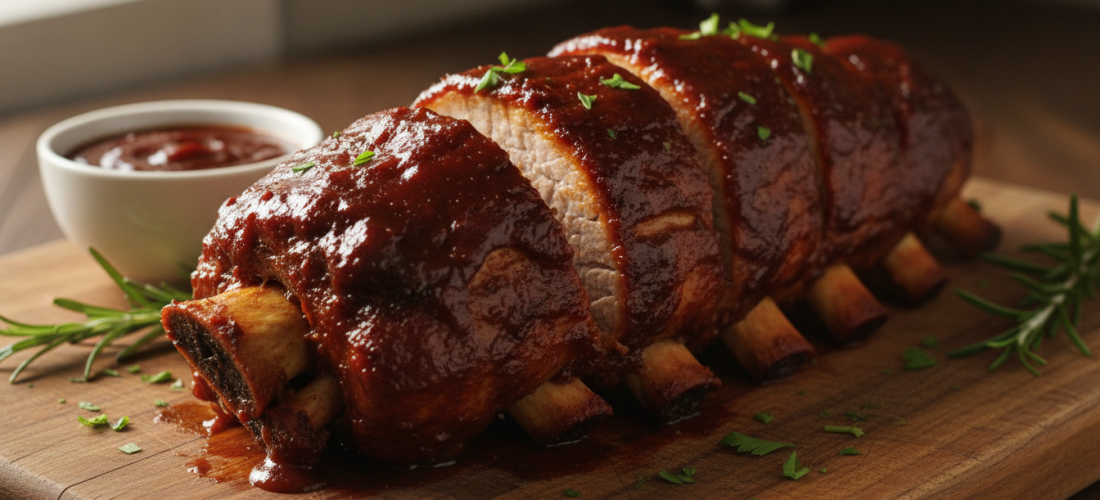 découvrez notre recette d'échine de porc confite à la sauce barbecue, tendre et pleine de saveurs, pour un plat fondant et délicieux qui ravira vos papilles.