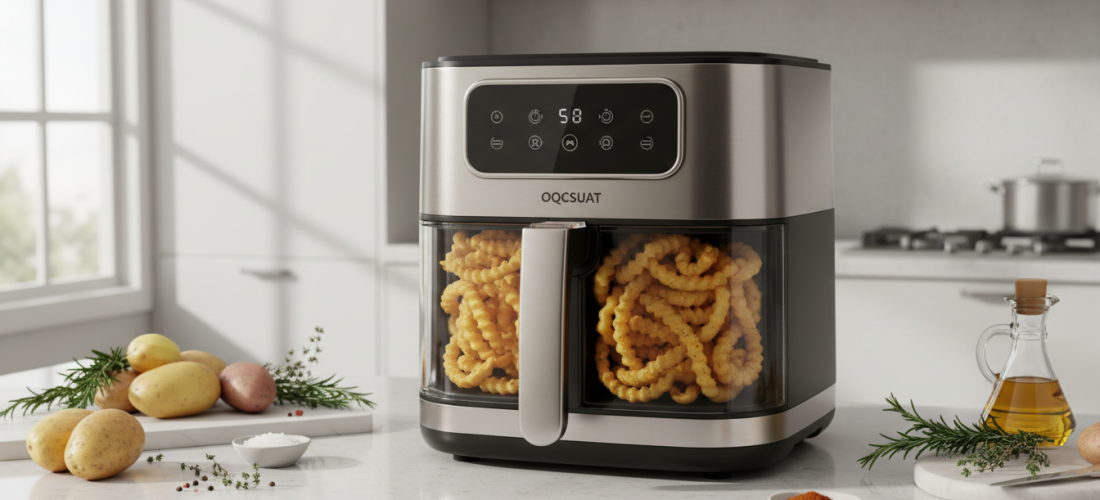 découvrez notre essai complet de la friteuse sans huile oqcsuat 10l à double compartiment, alliant efficacité et polyvalence pour une cuisson saine et rapide.