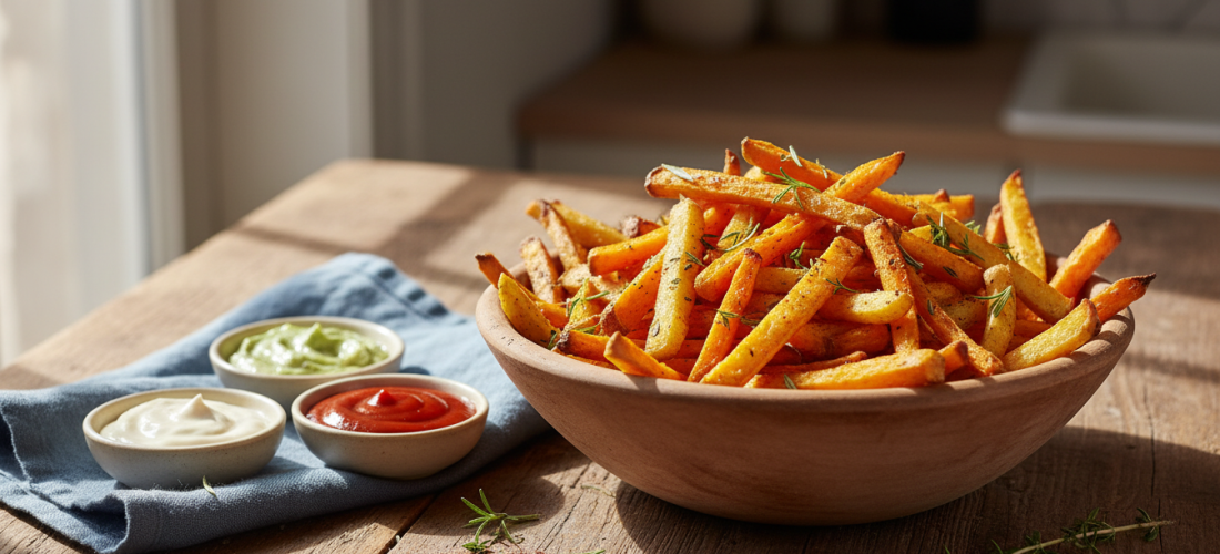 découvrez notre recette minceur de frites de légumes au four, légère et gourmande, parfaite pour une pause saine et savoureuse.