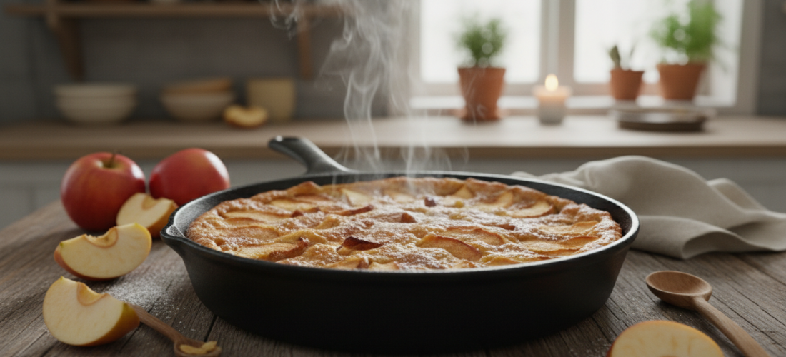 découvrez notre recette express de gâteau aux pommes à la poêle, sans four, pour un dessert moelleux et savoureux à partager en toute simplicité.