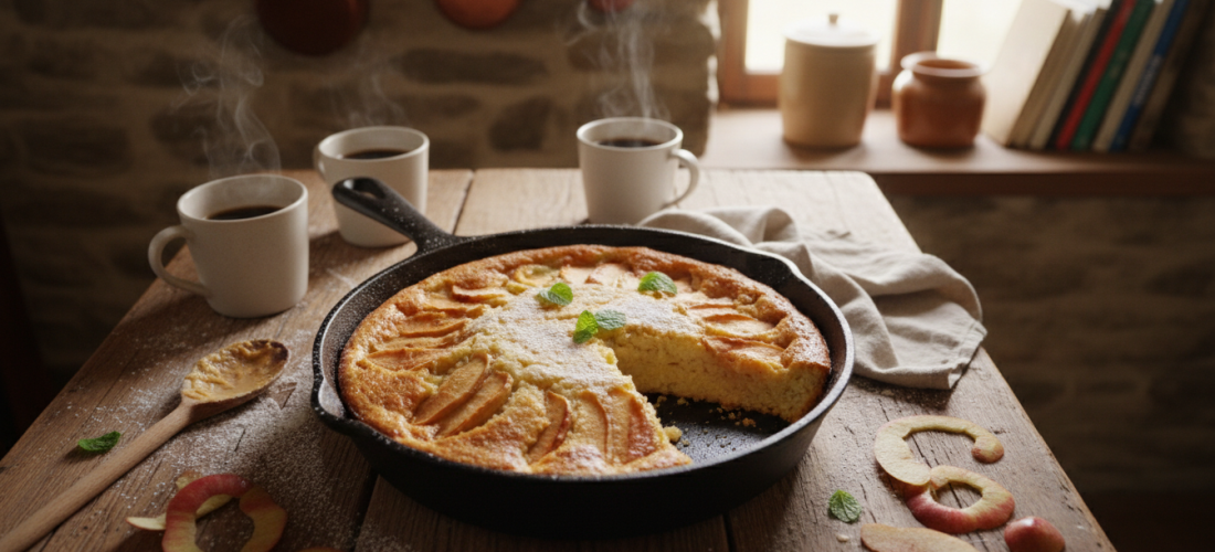découvrez notre recette facile de gâteau aux pommes à la poêle : rapide, sans four, parfaite pour un dessert simple et réconfortant.