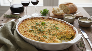 découvrez notre recette facile de gratin de courgettes fondant, idéale pour un dîner simple et chaleureux en famille ou entre amis.