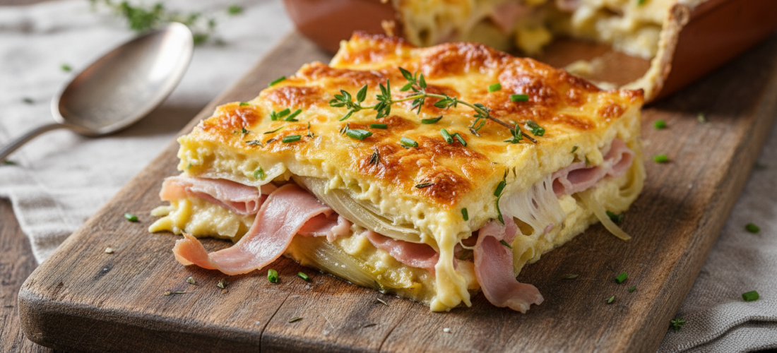 découvrez notre recette de gratin d’endives au jambon, un plat chaud, crémeux et ultra réconfortant, parfait pour savourer un moment gourmand en famille.