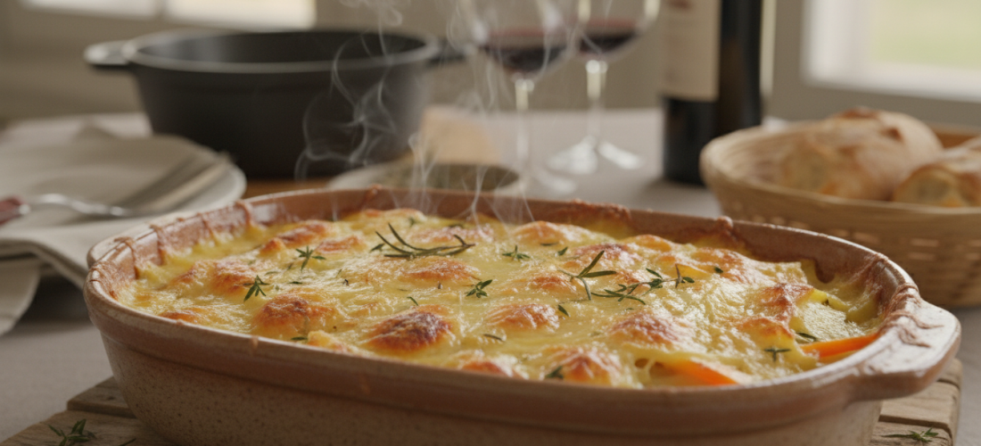 découvrez notre recette facile de gratin fondant aux pommes de terre, poireaux et carottes, un plat savoureux et doré à souhait, parfait pour réchauffer vos repas.