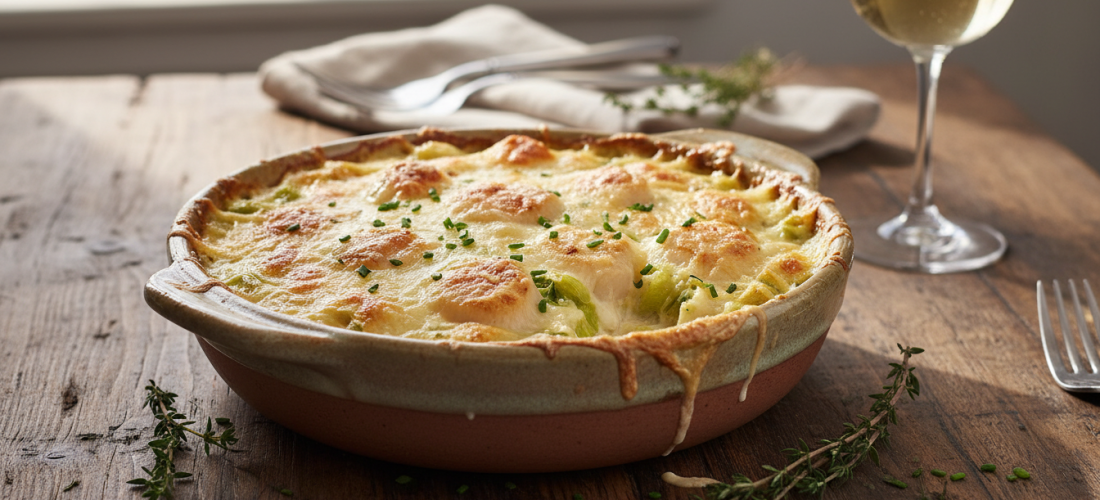 découvrez notre recette festive de gratin poireaux-saint-jacques, un plat rapide à préparer et savoureux qui ravira vos invités.