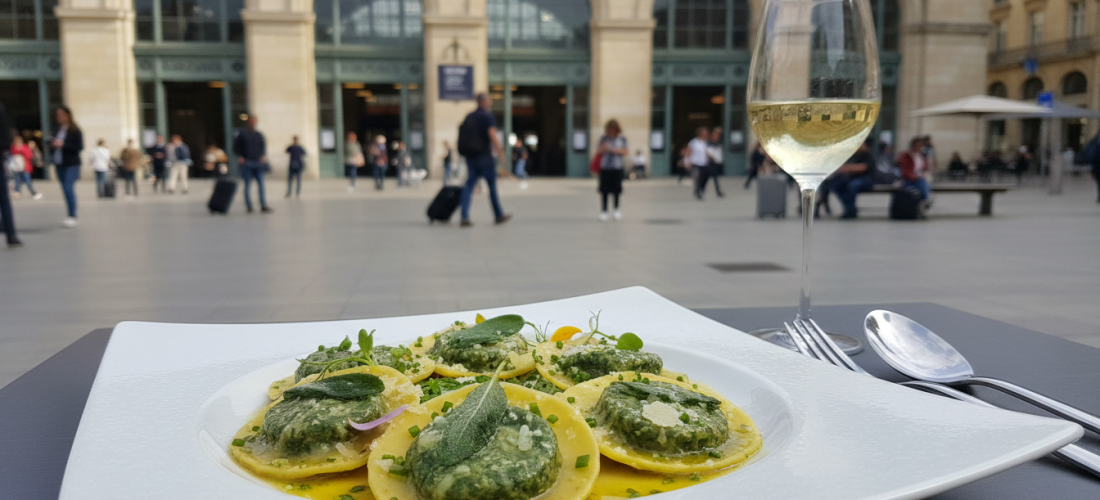découvrez la raviole d'exception de philippe etchebest, une escale gourmande incontournable sur le parvis de la gare saint-jean à bordeaux, alliant saveurs raffinées et savoir-faire d'un grand chef.