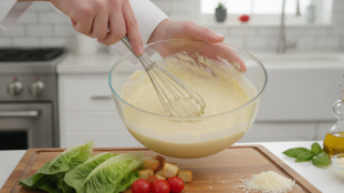 découvrez la sauce césar revisitée avec un ingrédient secret qui sublime sa texture onctueuse pour une expérience culinaire unique et gourmande.