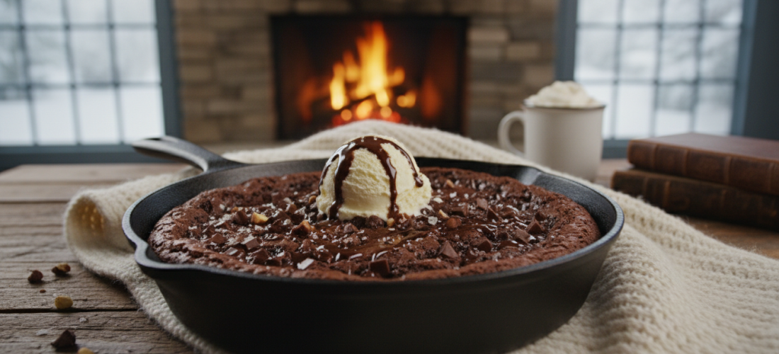 découvrez le brownie rustique à la poêle, une gourmandise chaleureuse idéale pour réchauffer vos soirées d'hiver et séduire vos papilles avec sa texture fondante et son goût riche.