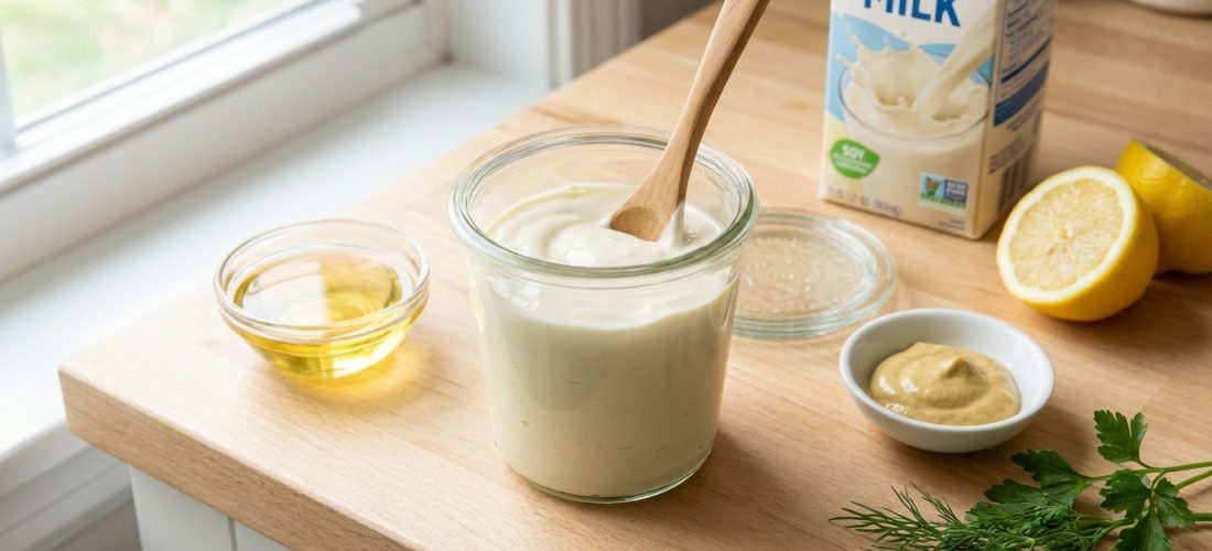 découvrez la recette inratable de la mayonnaise sans œuf, simple et rapide à réaliser pour réussir à coup sûr une sauce onctueuse et savoureuse.