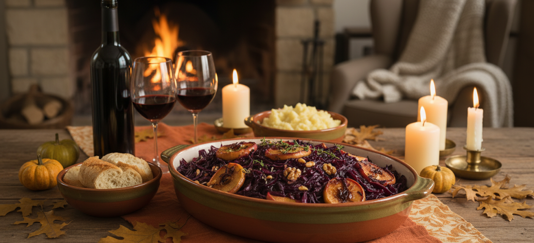 découvrez notre recette facile et savoureuse de mijoté de chou rouge à la pomme et au vin rouge, un plat léger et équilibré parfait pour vos repas healthy.