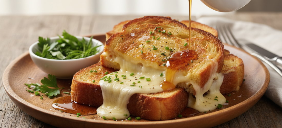 découvrez notre recette gourmande de pain perdu au fromage, un délice fondant qui réveillera vos papilles à chaque bouchée.